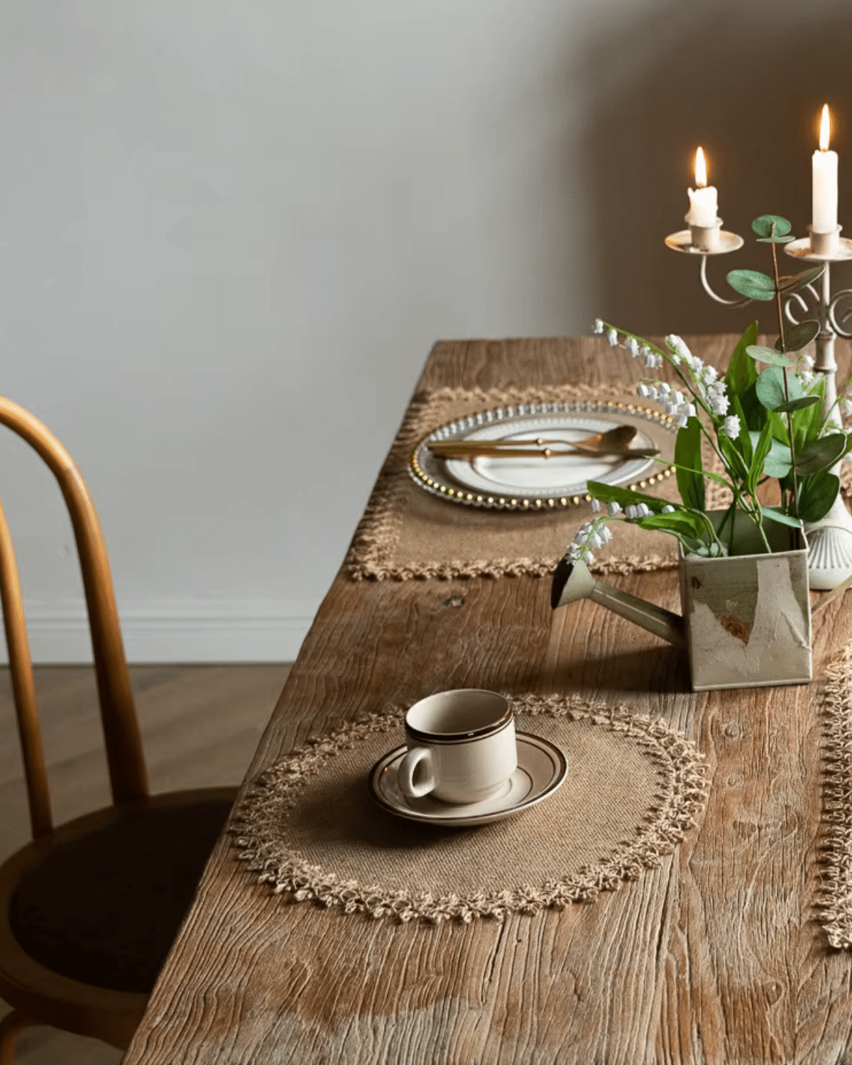 Set de table rond jute Jute - Matabledeco