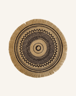 Set de table rond jute noir - Vignette | Matabledeco