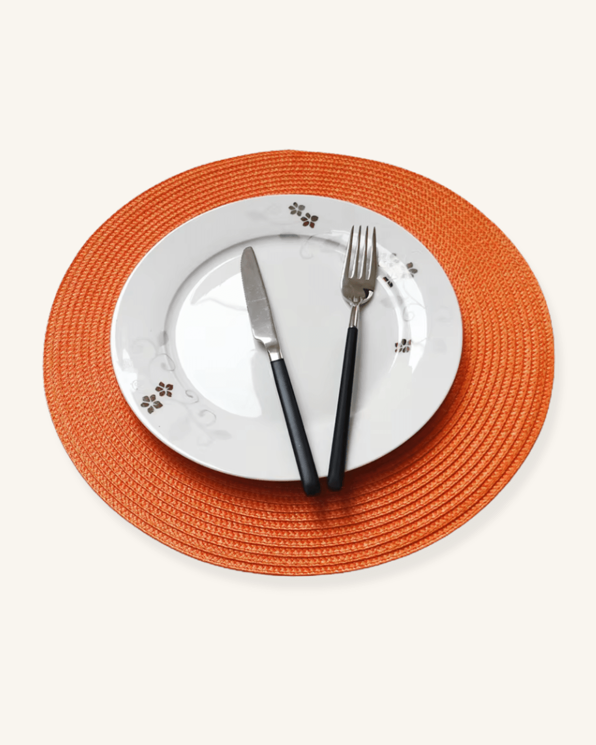 Set de table rond lavable Orange - Matabledeco