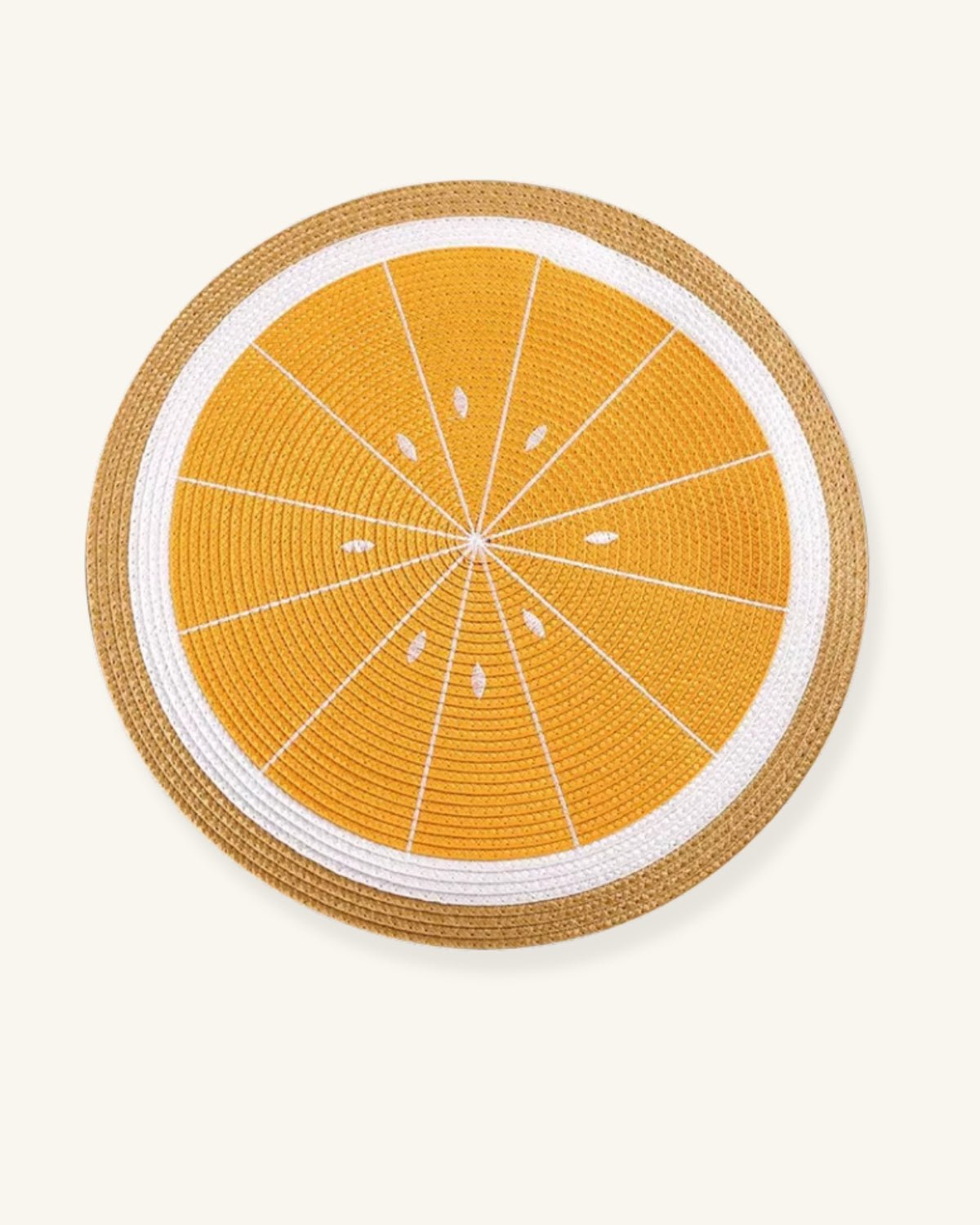 Set de table rond lavable Orange Fruit - Matabledeco