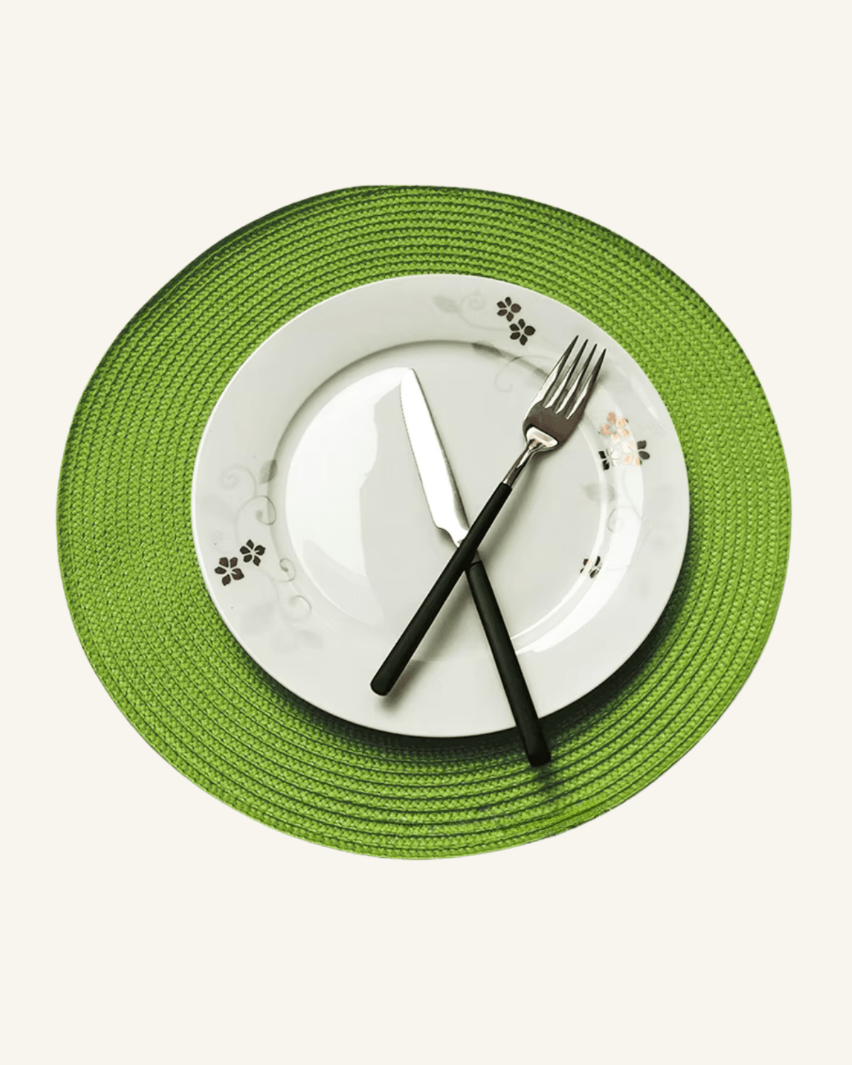 Set de table rond lavable Vert grass - Matabledeco
