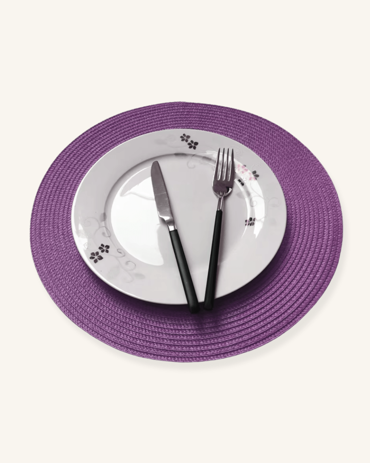 Set de table rond lavable Violet - Matabledeco