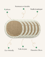 Set de table rond toile de jute - Vignette | Matabledeco