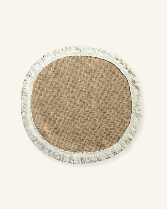 Set de table rond toile de jute Jute - Matabledeco