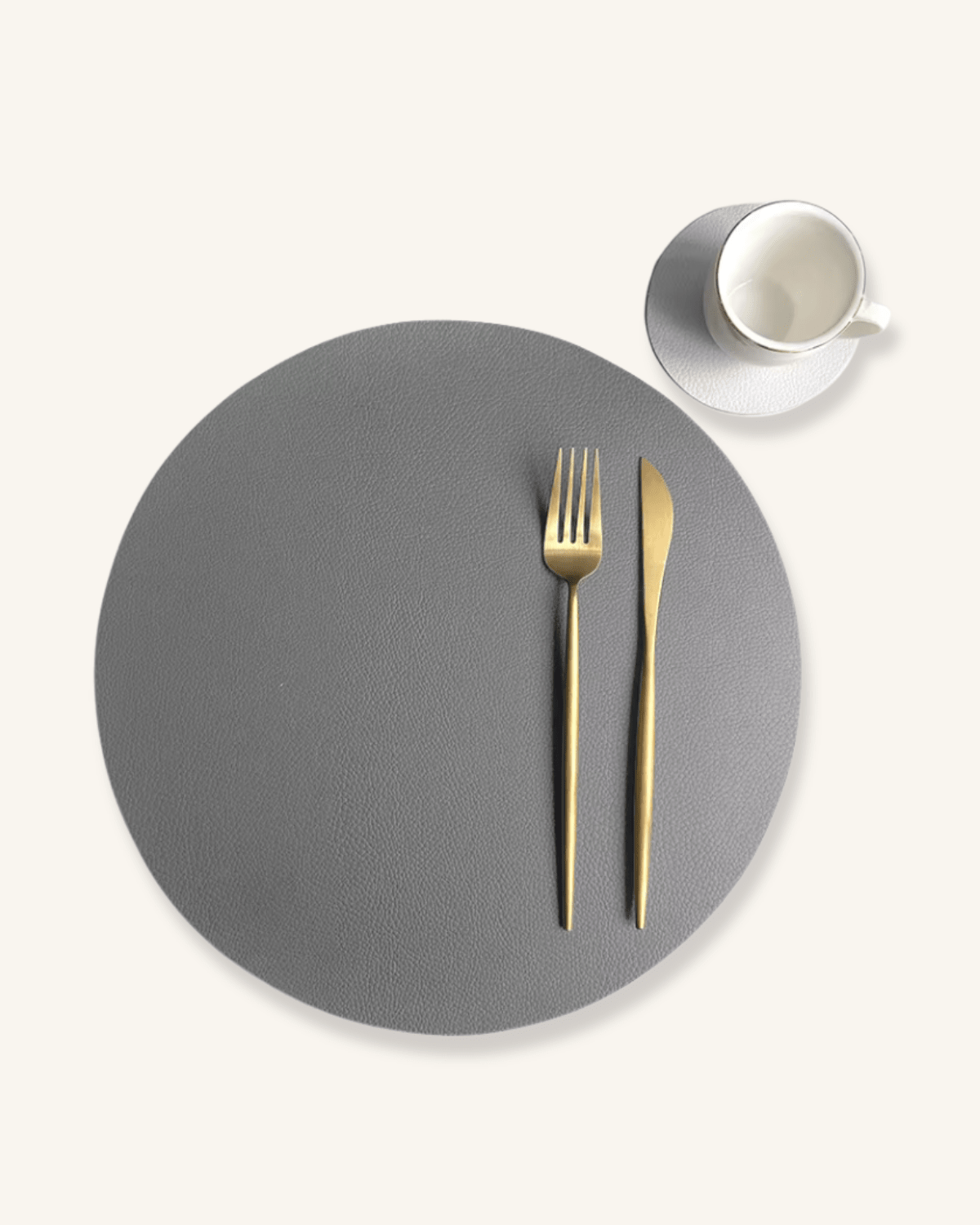 Set de table ronds Gris - Matabledeco