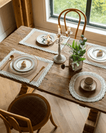 Set de table toile de jute et dentelle - Vignette | Matabledeco