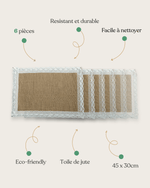 Set de table toile de jute et dentelle - Vignette | Matabledeco