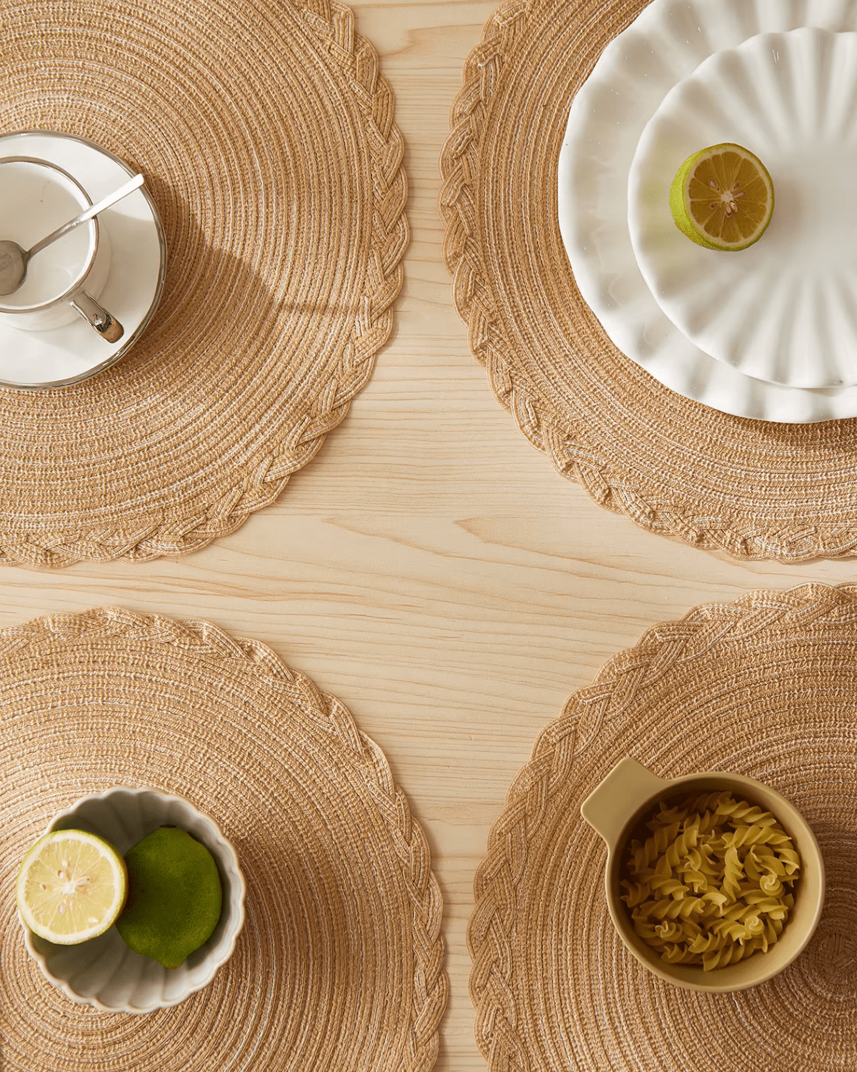 Set de tables ronds Tan clair - Matabledeco