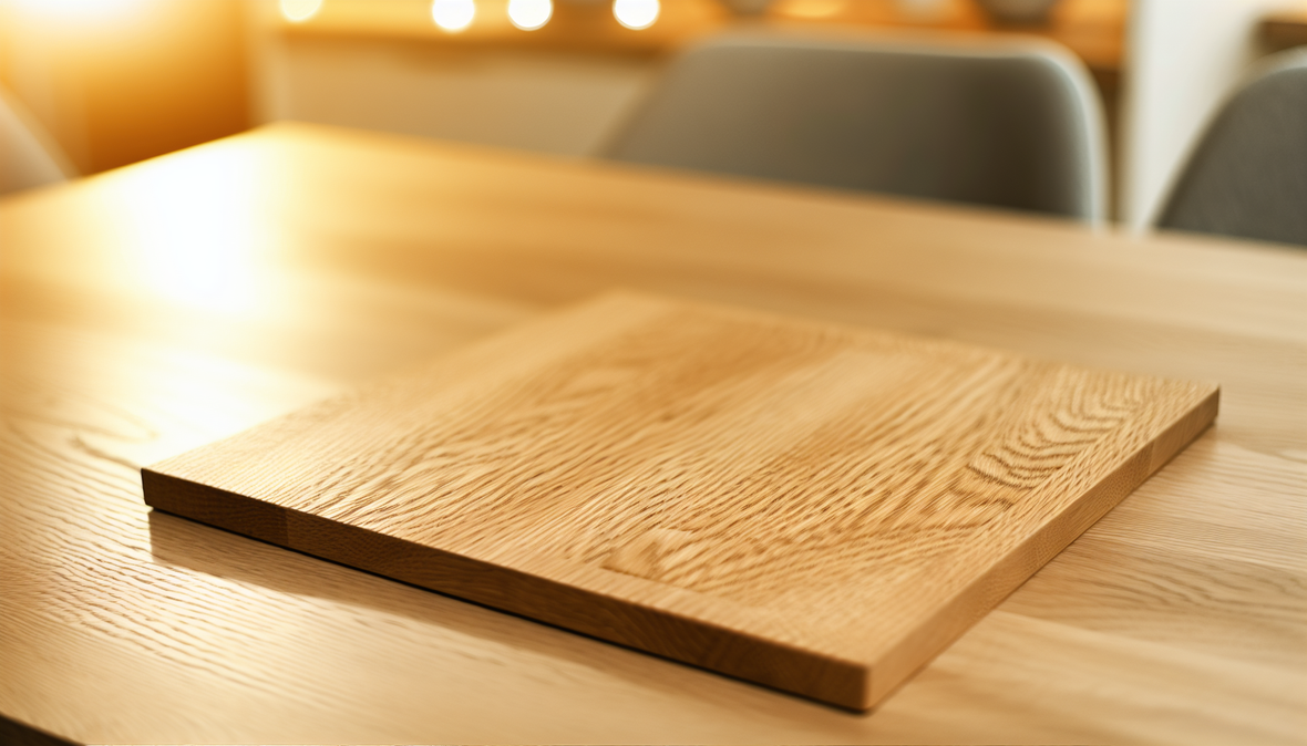 set de table en bois brut et personnalisé