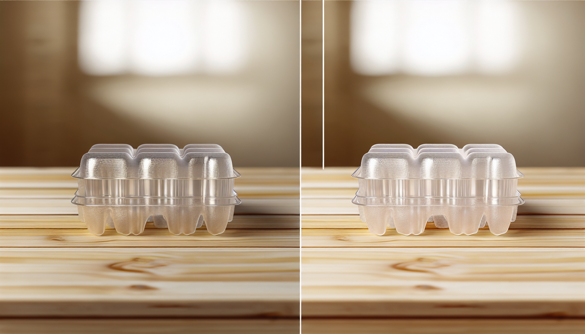 set plastique avant/après nettoyage