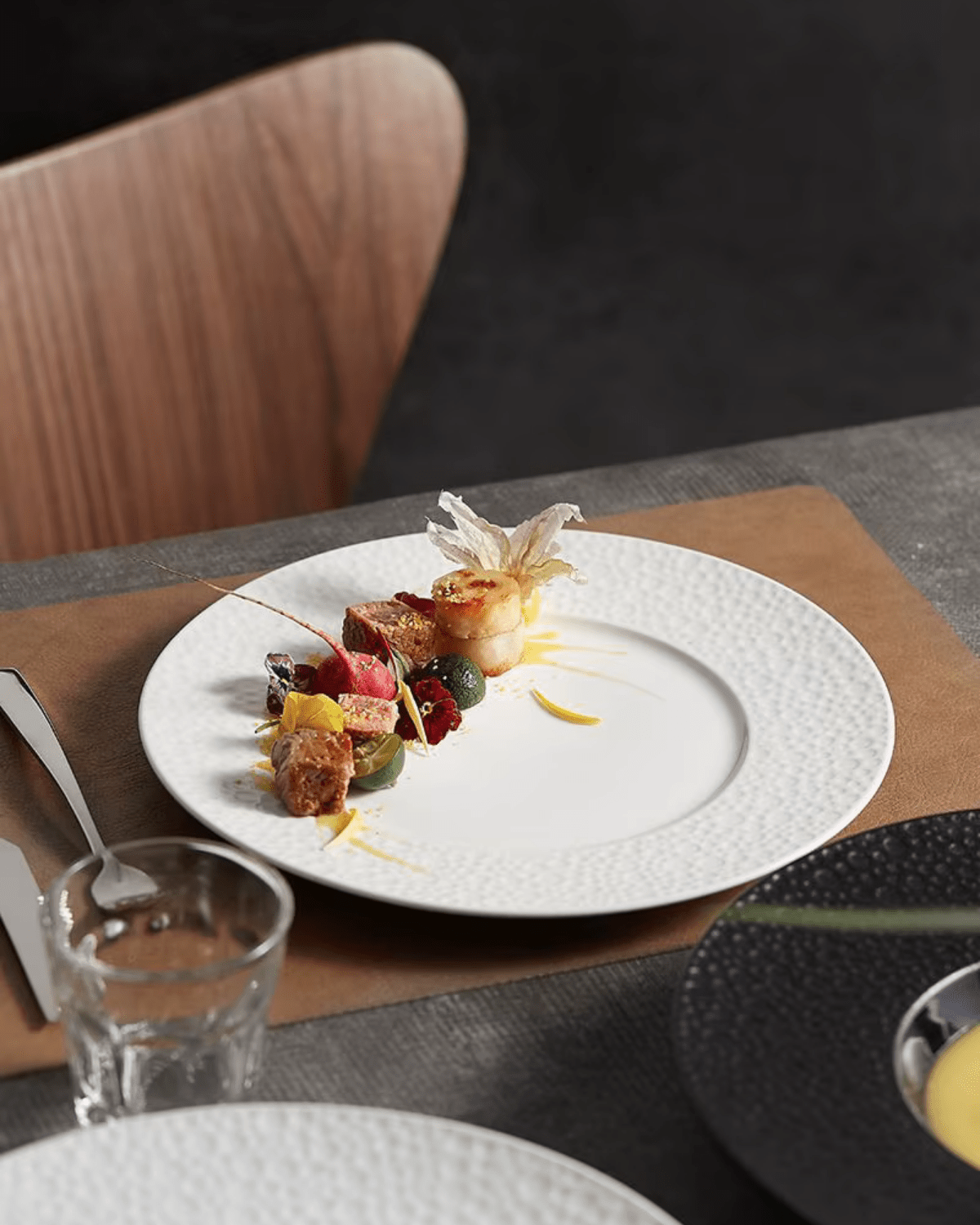 Sets de table aspect cuir Café profond - Matabledeco