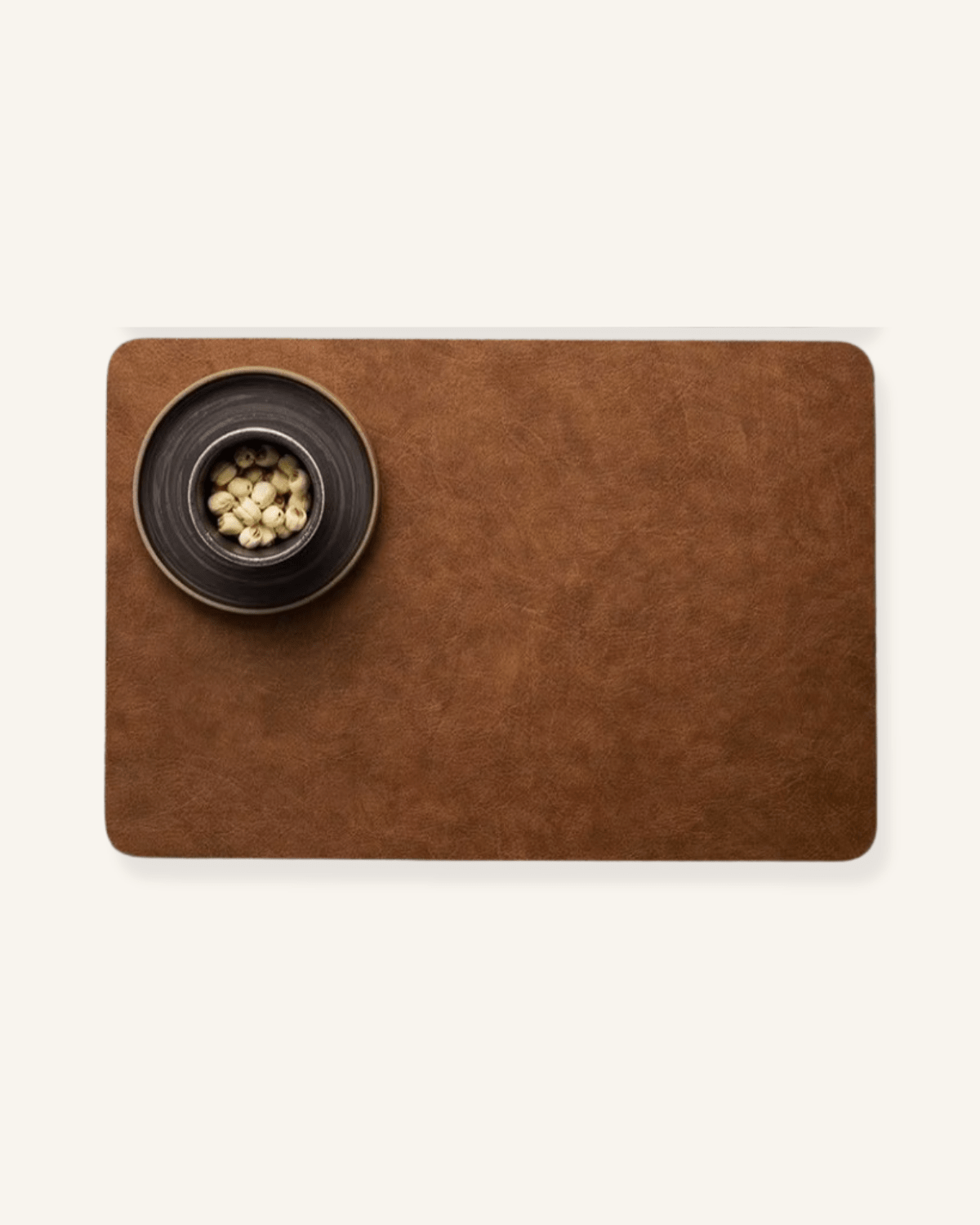 Sets de table aspect cuir Café profond - Matabledeco
