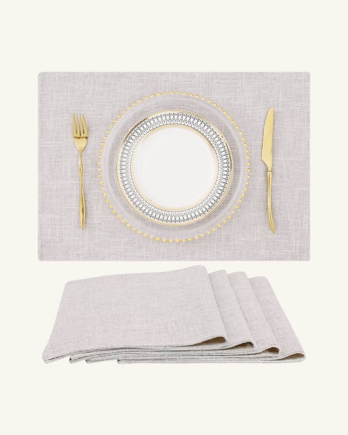 Sets de table chics Gris clair - Matabledeco