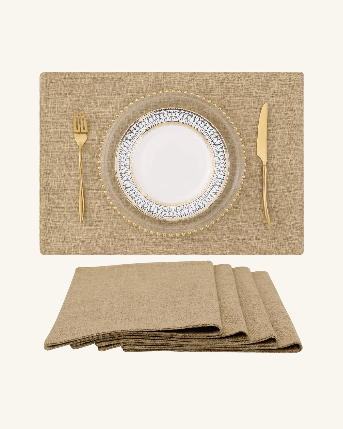Sets de table chics Jaune profond - Matabledeco