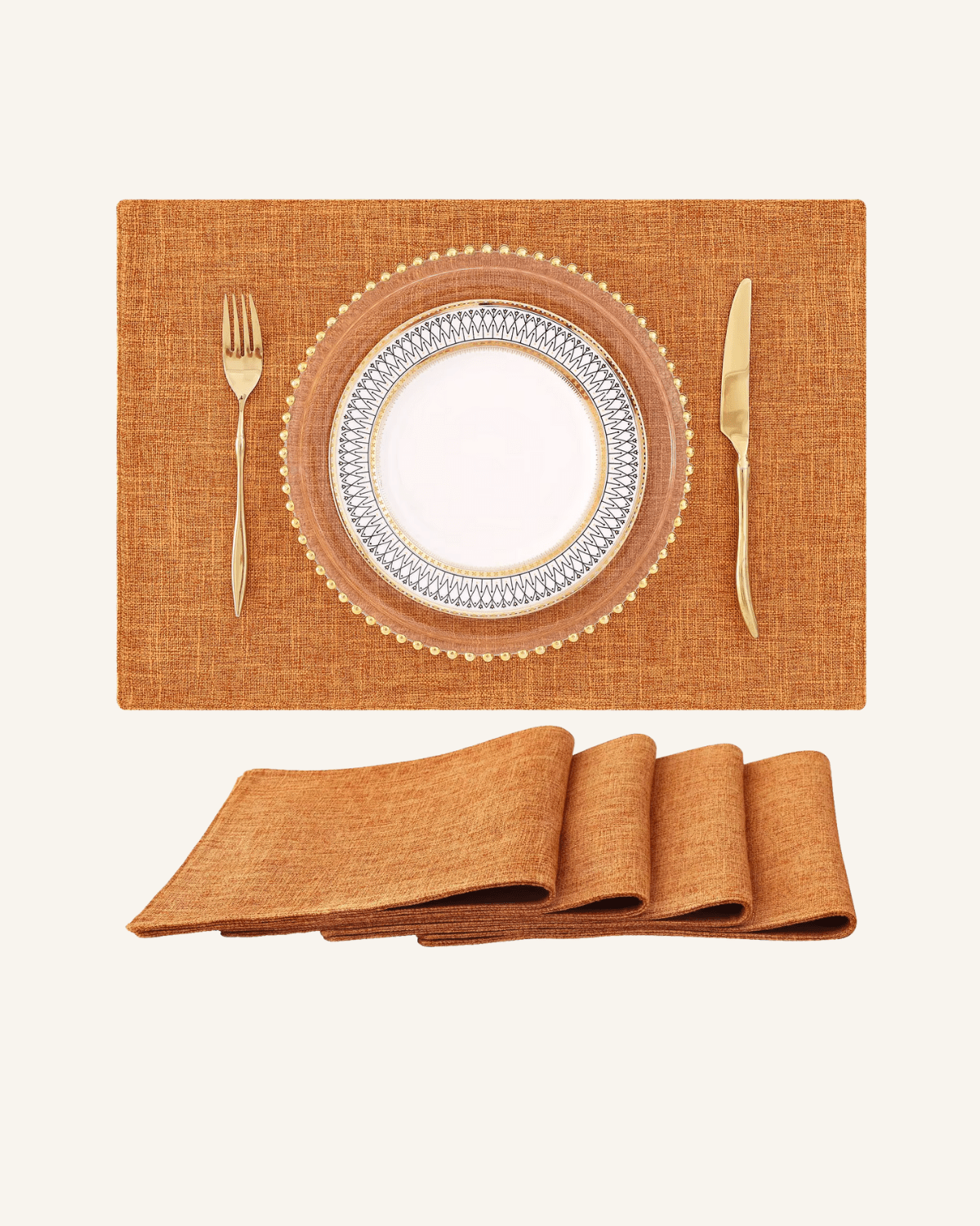 Sets de table chics Orange - Matabledeco