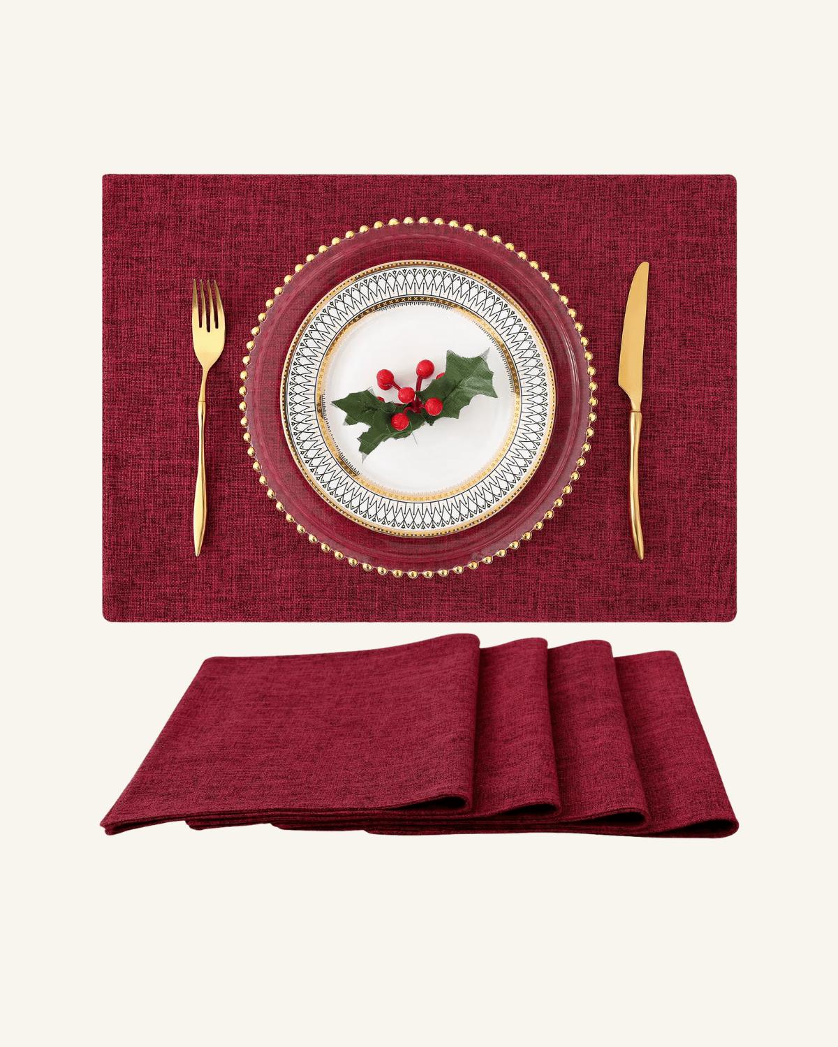 Sets de table chics Rouge - Matabledeco