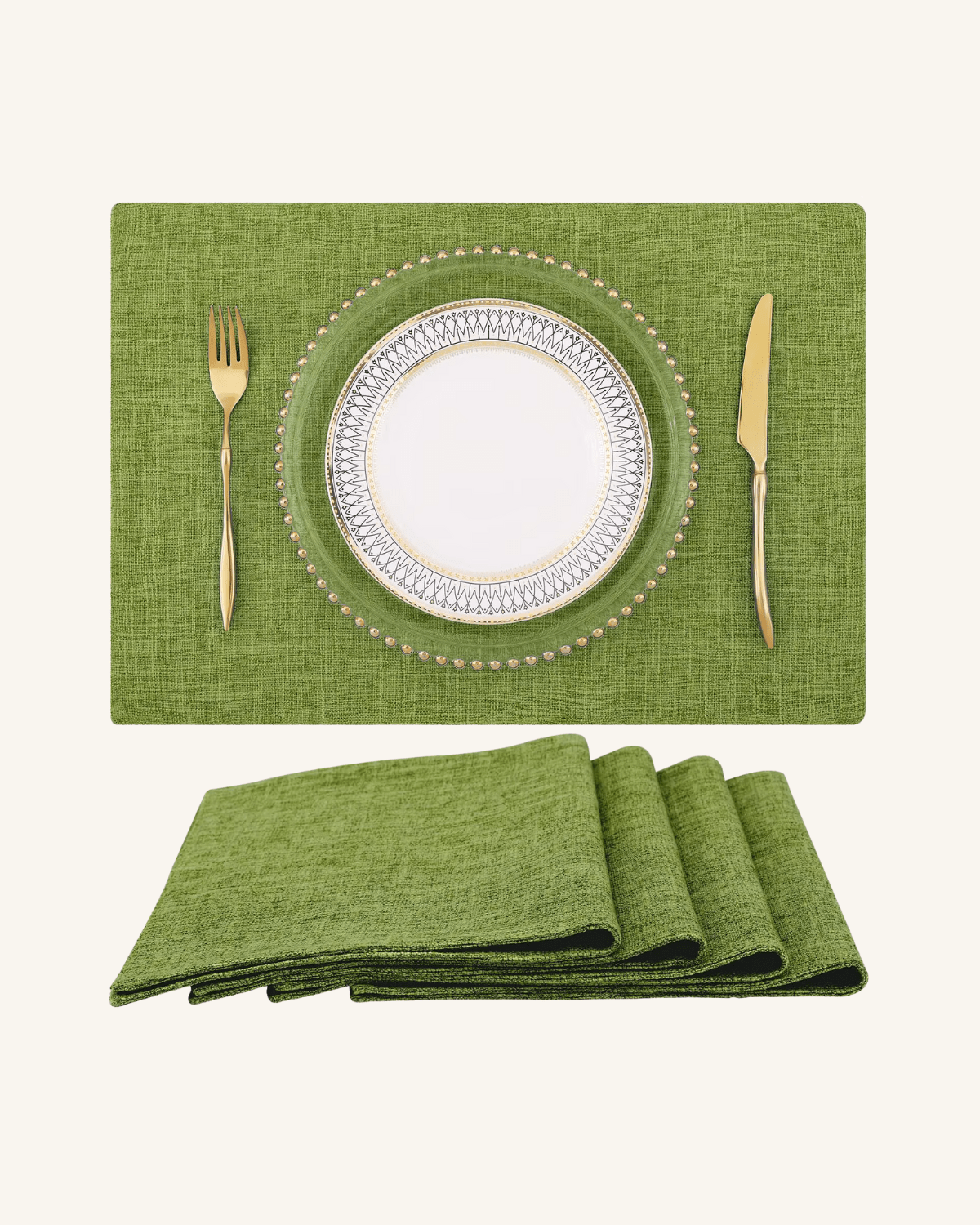 Sets de table chics Vert - Matabledeco