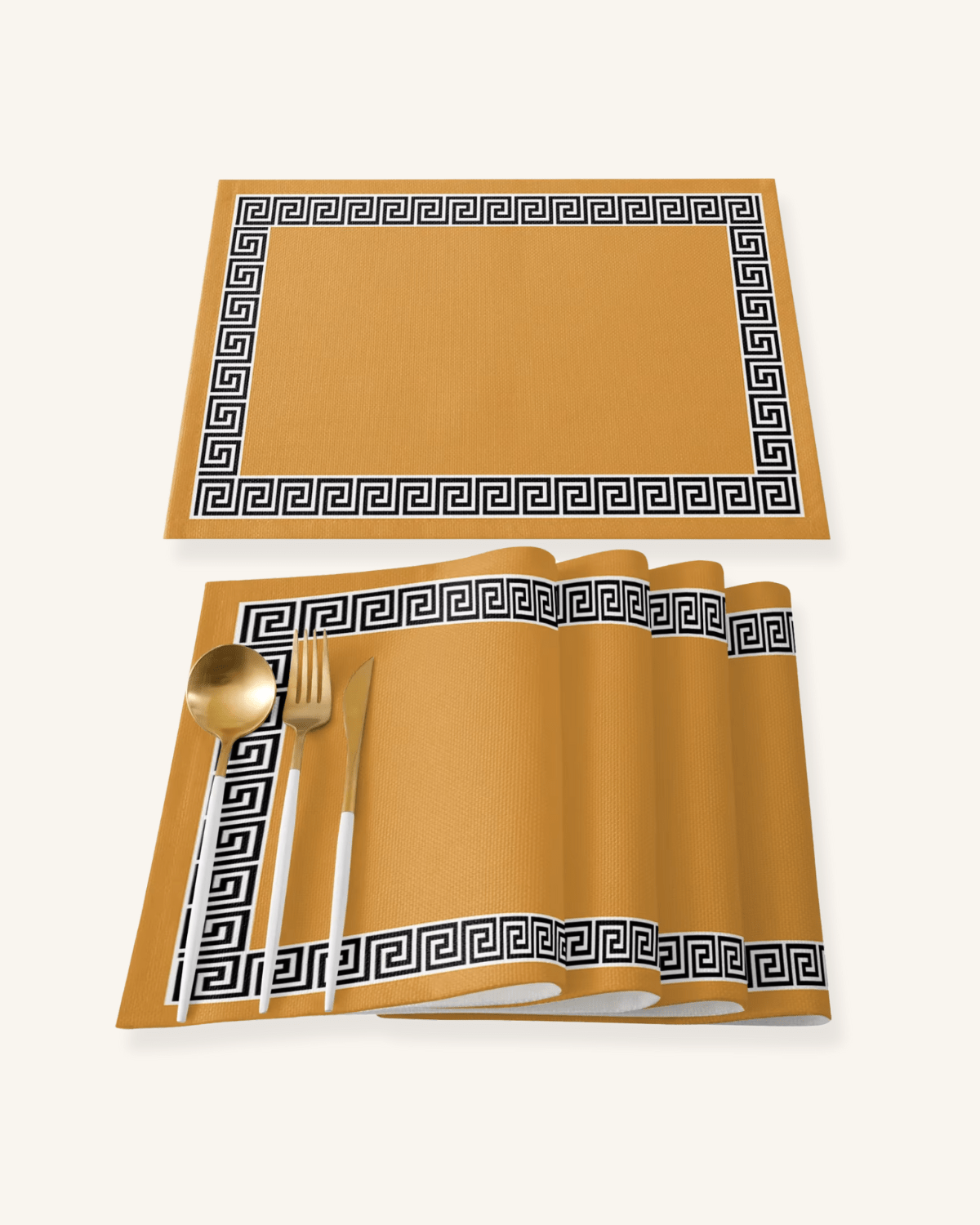 Sets de table design Jaune noir - Matabledeco