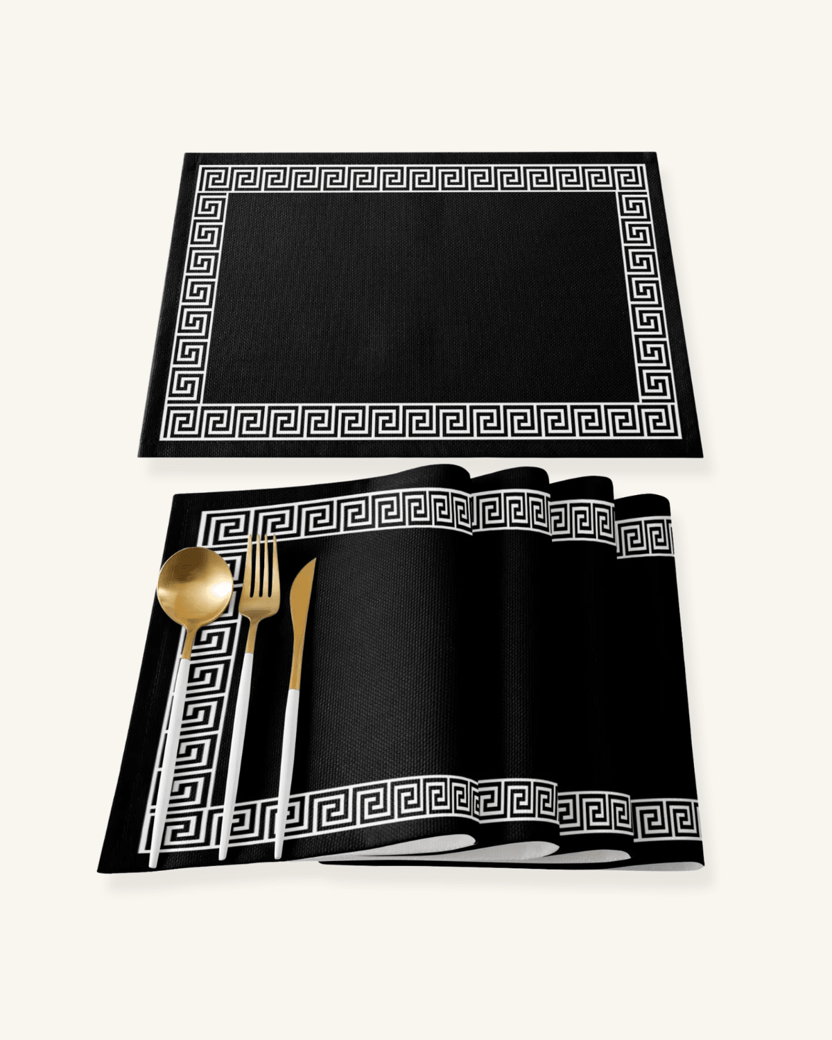 Sets de table design Noir blanc - Matabledeco