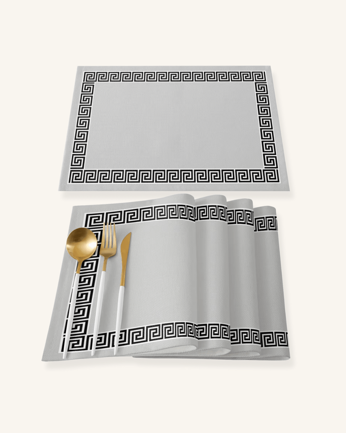 Sets de table design Noir blanc - Matabledeco