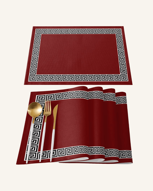 Sets de table design Rouge noir - Matabledeco