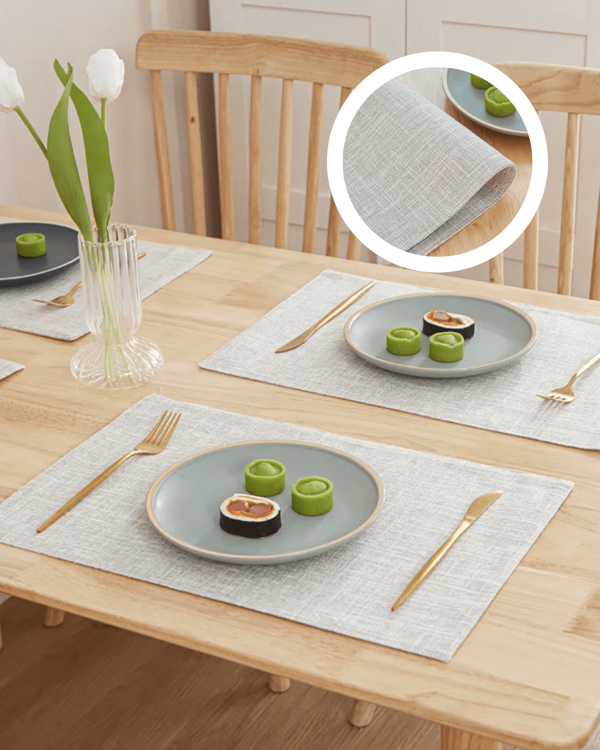 Sets de table en tissu Blanc - Matabledeco