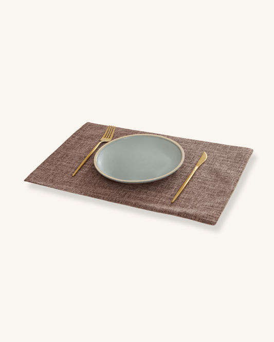 Sets de table en tissu Café - Matabledeco