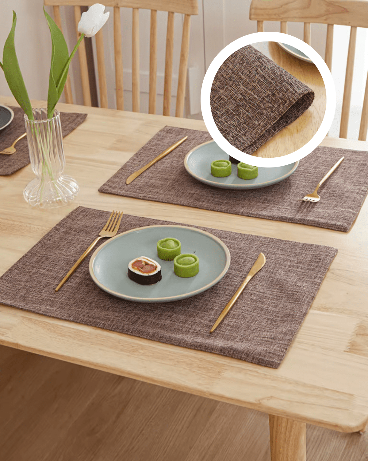 Sets de table en tissu Café - Matabledeco
