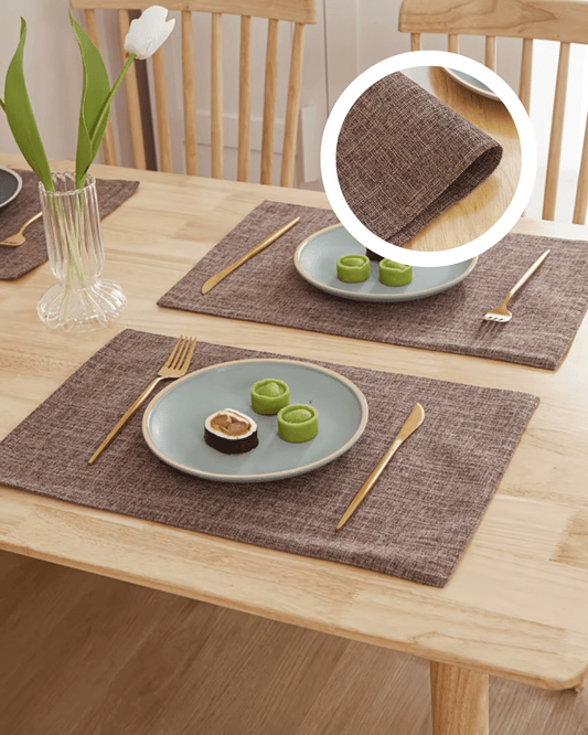 Sets de table en tissu Café - Matabledeco