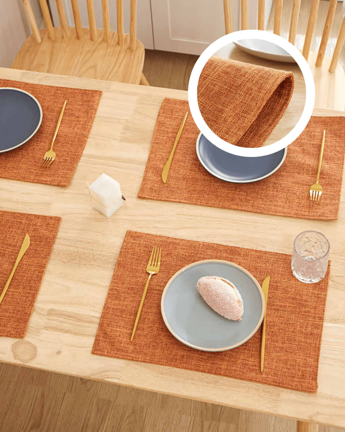 Sets de table en tissu Orange - Matabledeco