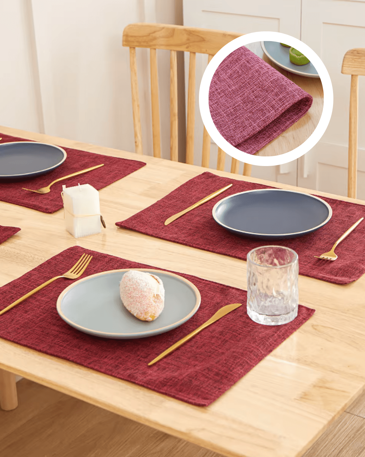 Sets de table en tissu Rouge - Matabledeco