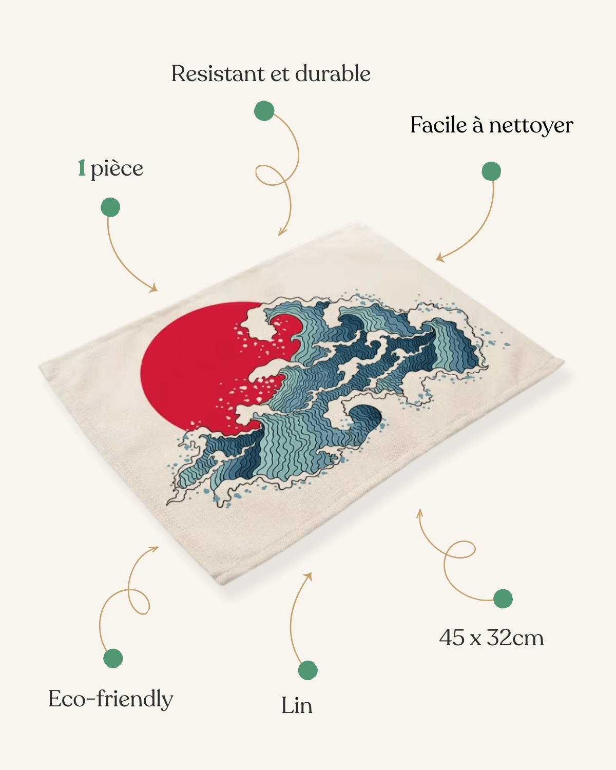 Sets de table japon Motif - Matabledeco