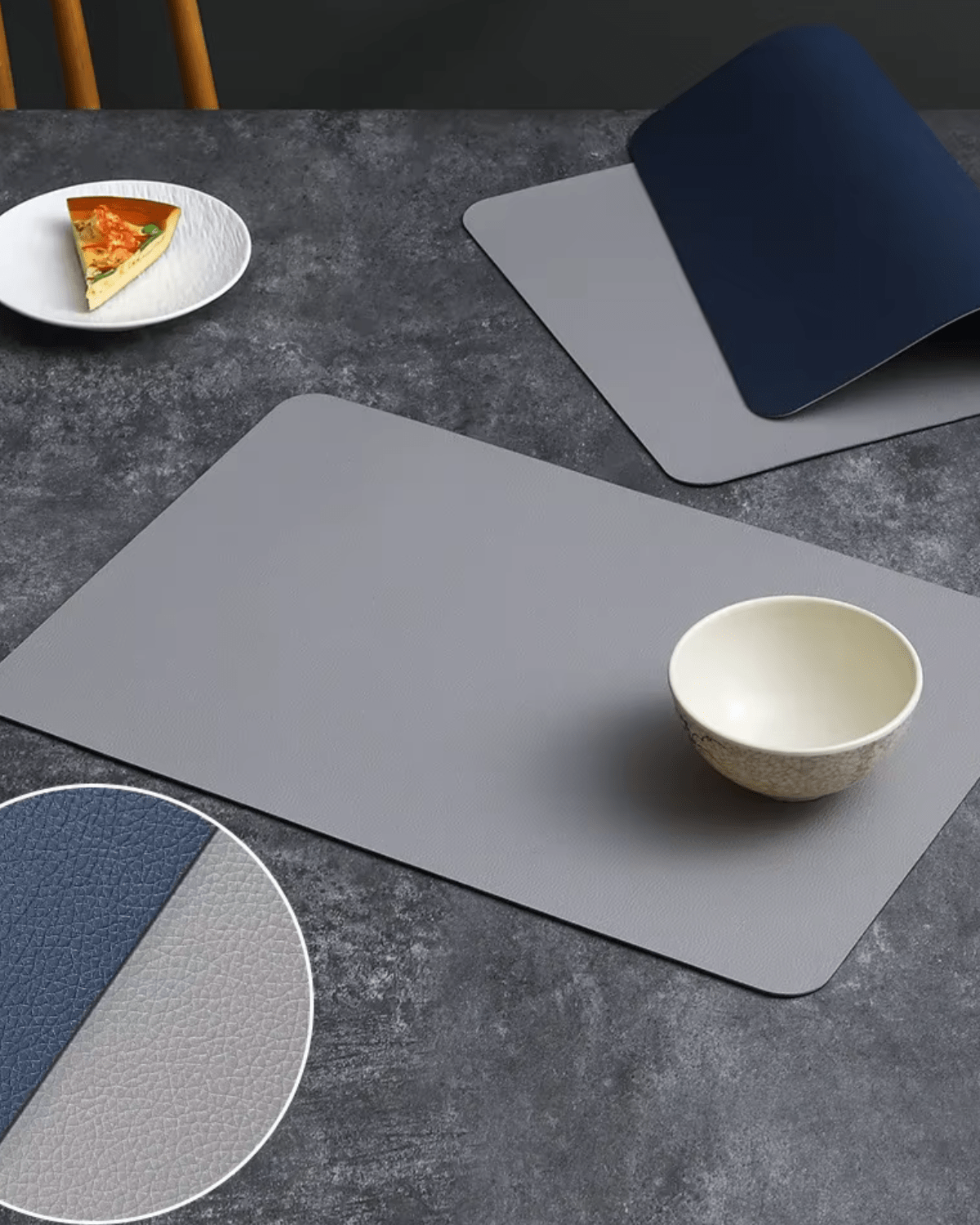 Sets de table lavables Gris Bleu - Matabledeco