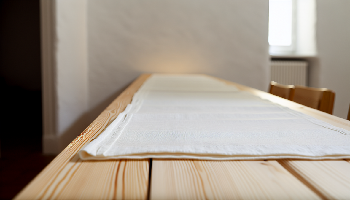 sets rectangulaires sur une table longue