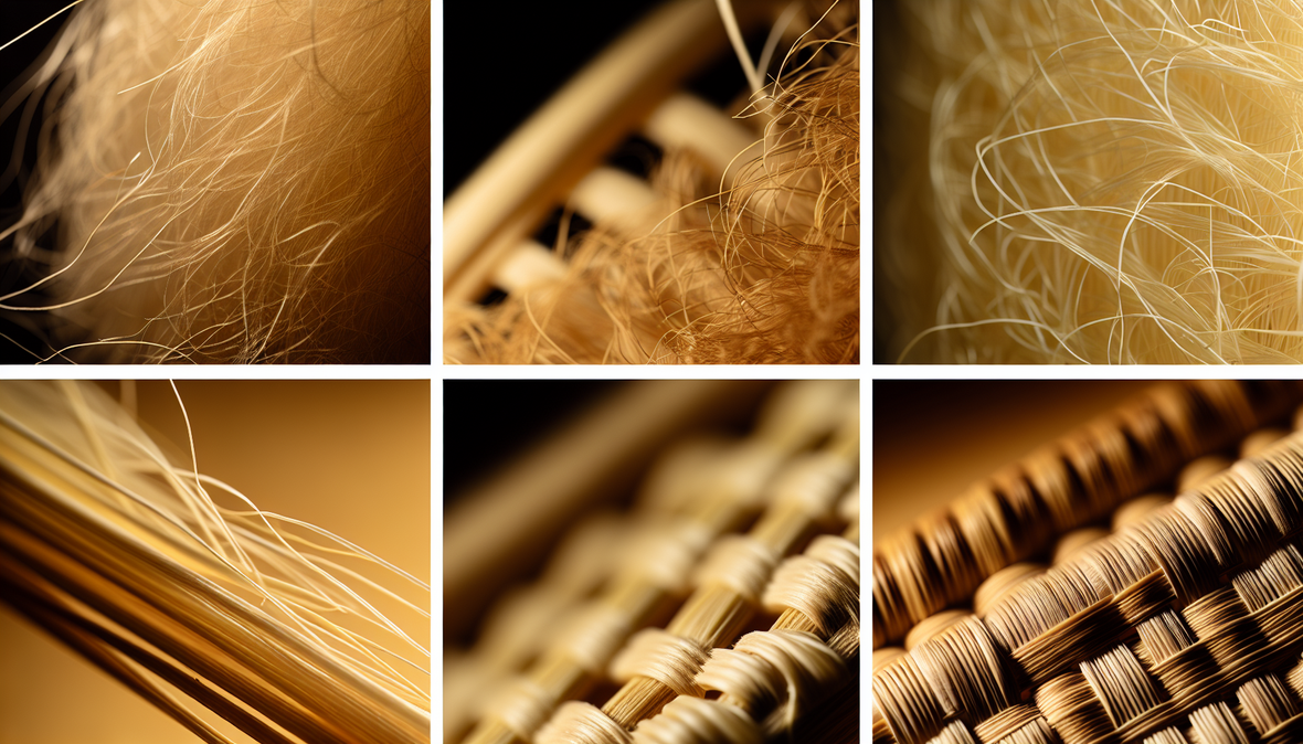 textures des 4 matières végétales